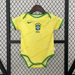 Cheap Brazil Home Baby Football Kit 24/25