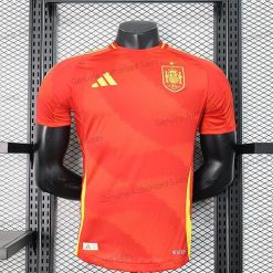 Cheap Spain Home Player Version Soccer jersey 24/25（UEFA Euro 2024）